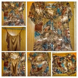 Beautiful light flowing cover shirt with cami!